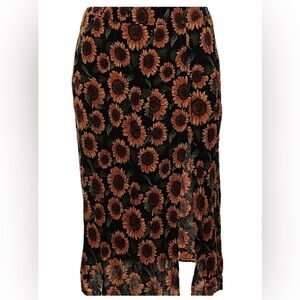 Lucy & Yak Sunflower Black and Brown Pencil Skirt